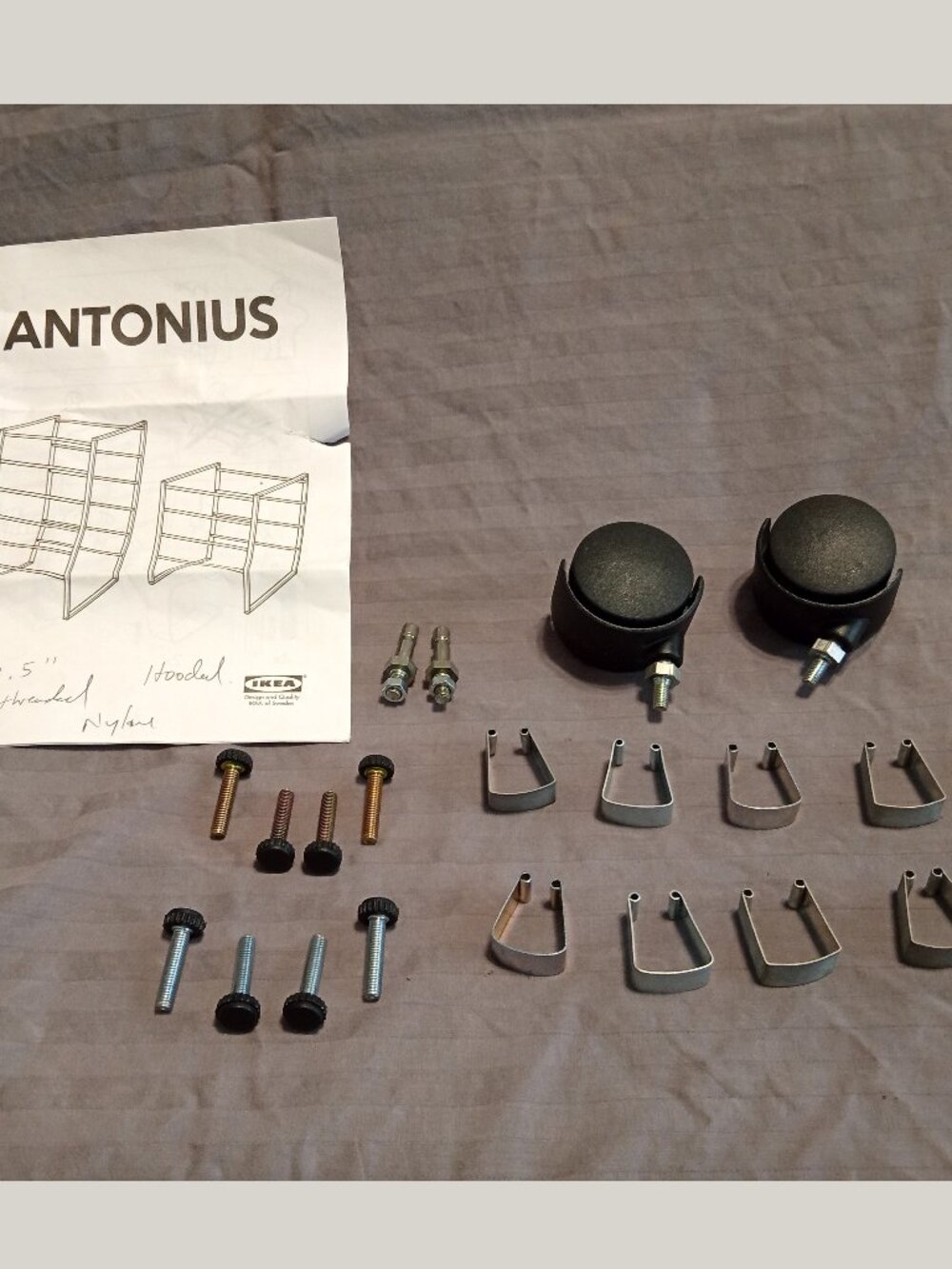 Spare parts (Hardware) for Ikea Antonius Metal Drawer Unit